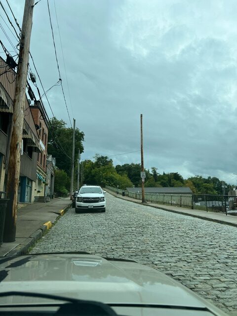 Cobble Street Outside Fiori's in Pittsburgh