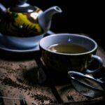 Cup and Kettle of Green Tea