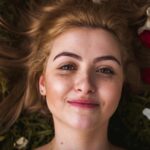 Woman with Long Hair Smiling