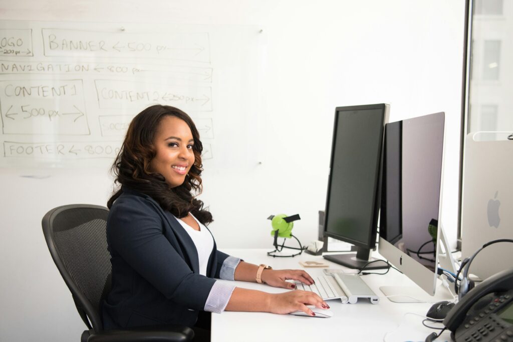 Woman Working at a Desk