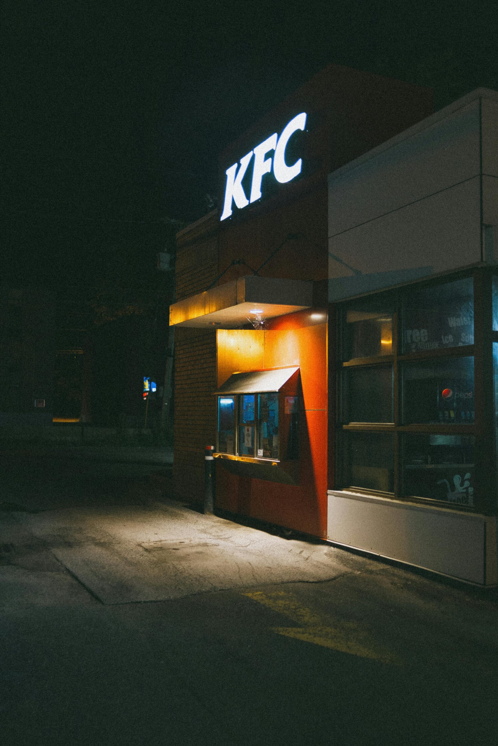 KFC Drive Through at night