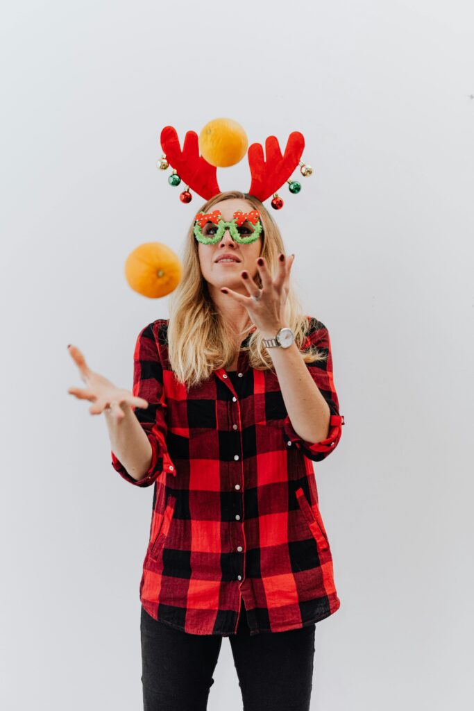 Woman Juggling Oranges