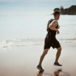 Man Running on a Beach