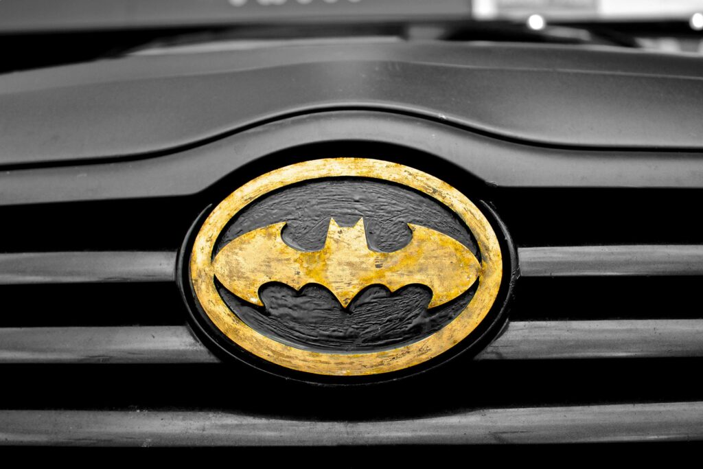 Wood Carving of Batman Logo