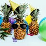 Pineapples with Sunglasses and Balloons