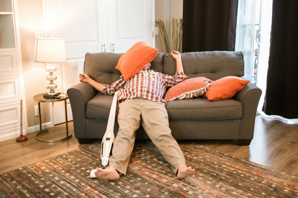 Person Sleeping on a Couch