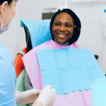 Woman in Chair at Dentists Office