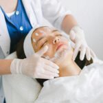 Woman Receiving a Facial Massage