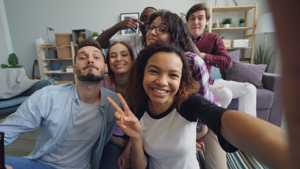 Group of People Posing for a Selfie