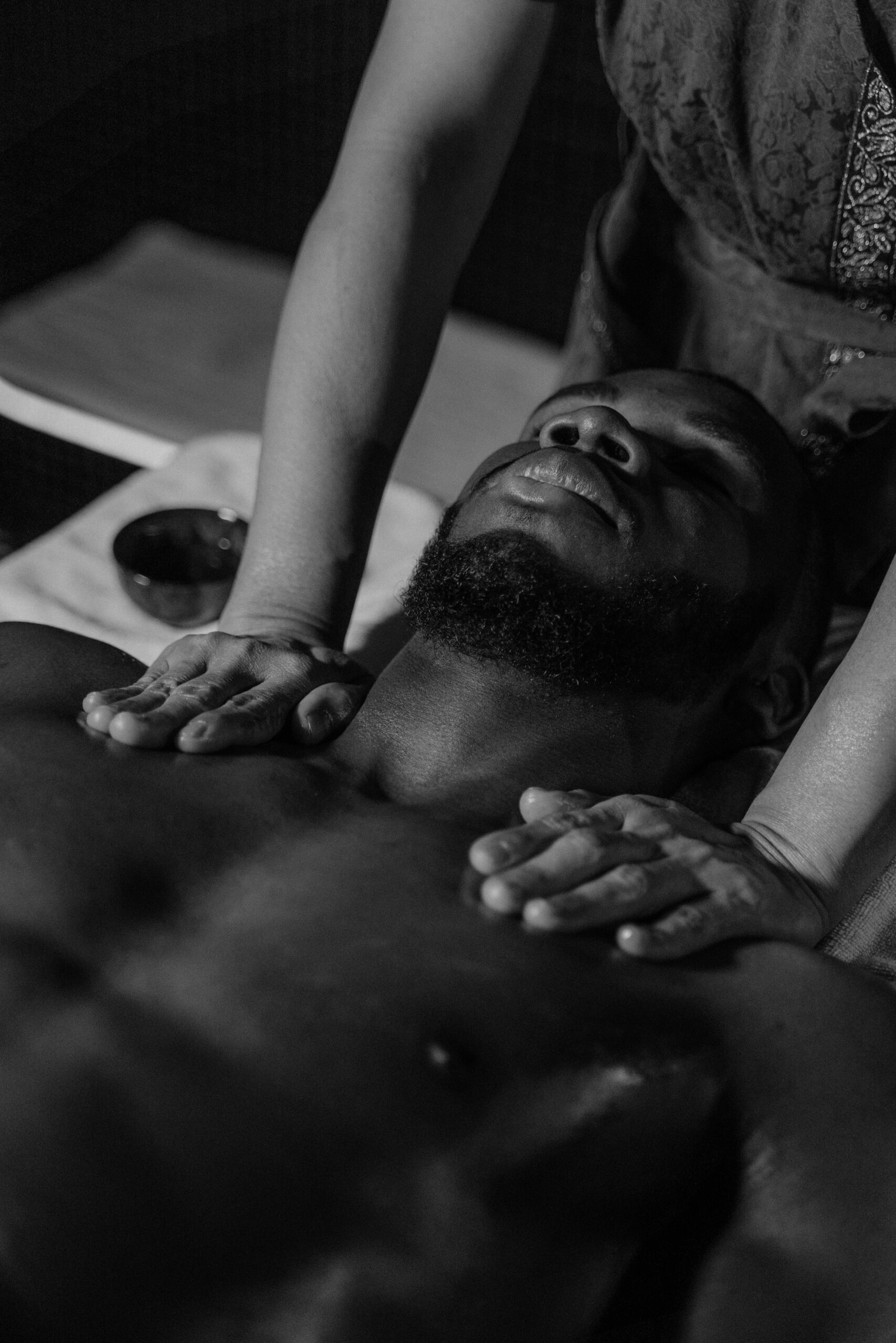 Man receiving a massage