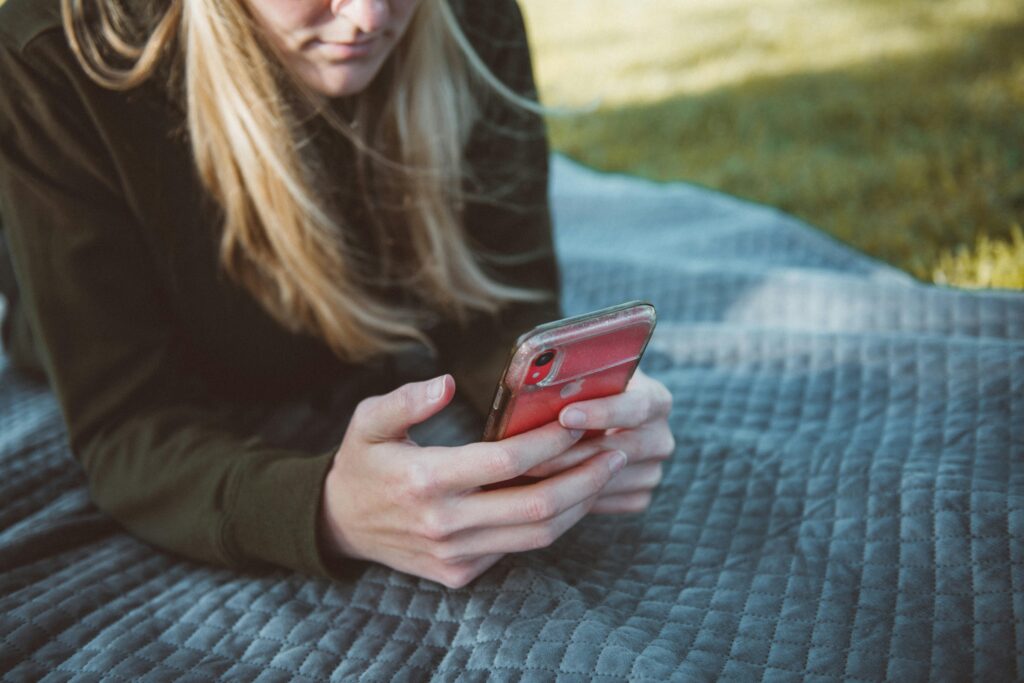 Woman Using a Mobile Phone