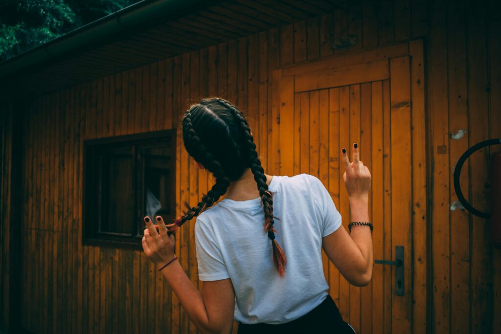 Woman Wearing Braids