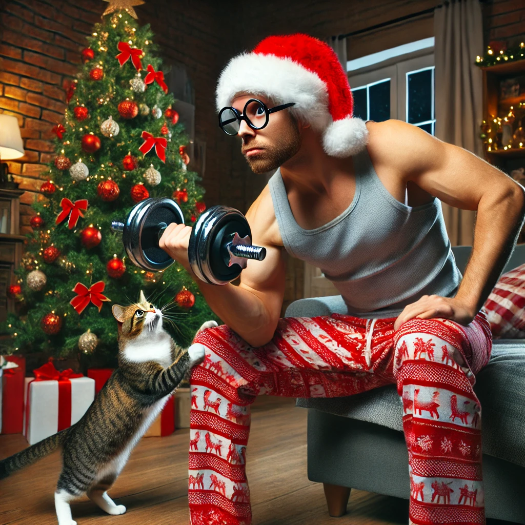 Strength Training Deck the Halls with Dumbbells