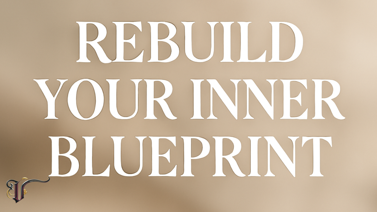 Text Reading rebuild Your Inner Blueprint Centered on a Soft Beige Background Symbolizing Clarity Emotional Safety and Transformation